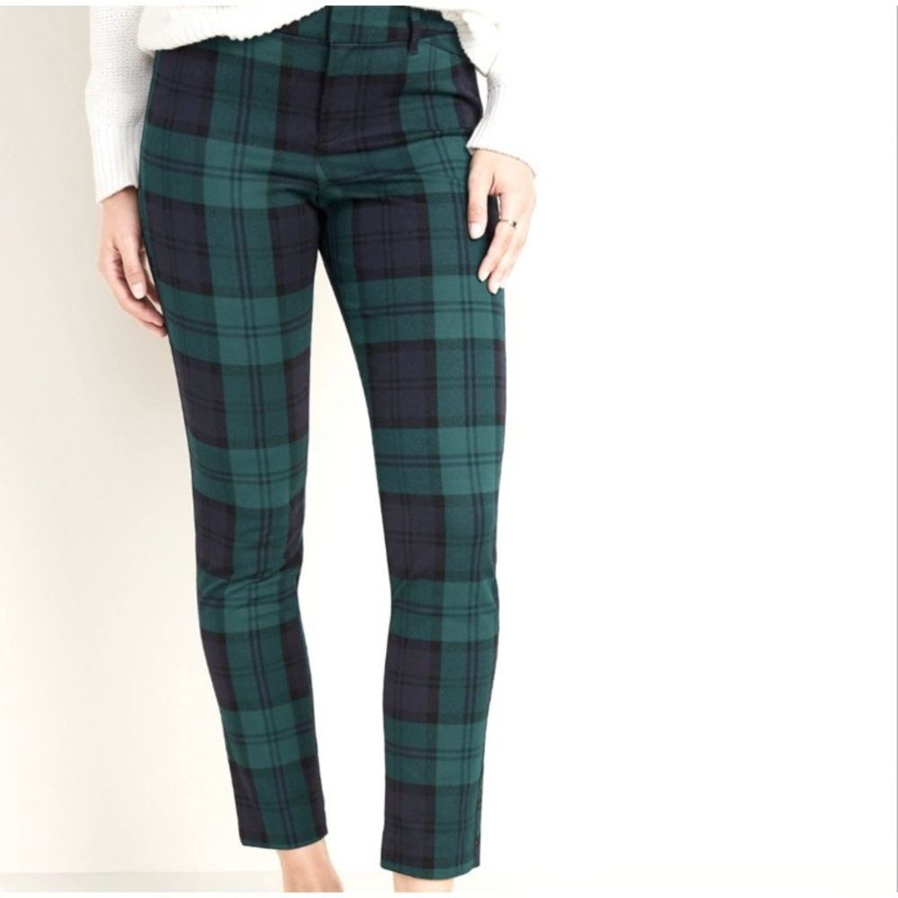 NWOT Old Navy Green Plaid Pants